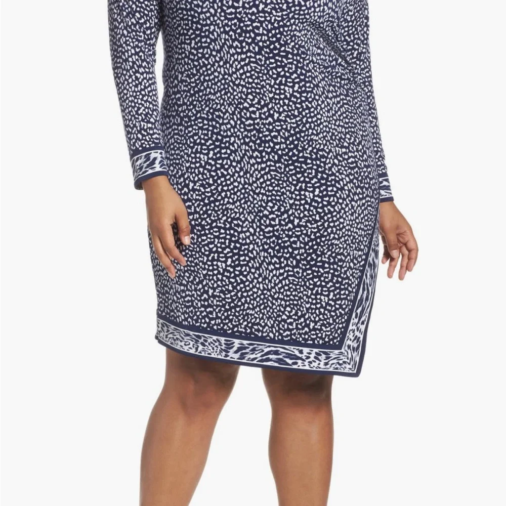 MICHAEL Michael Kors Animal Print Faux Wrap Dress - Picture 1 of 4